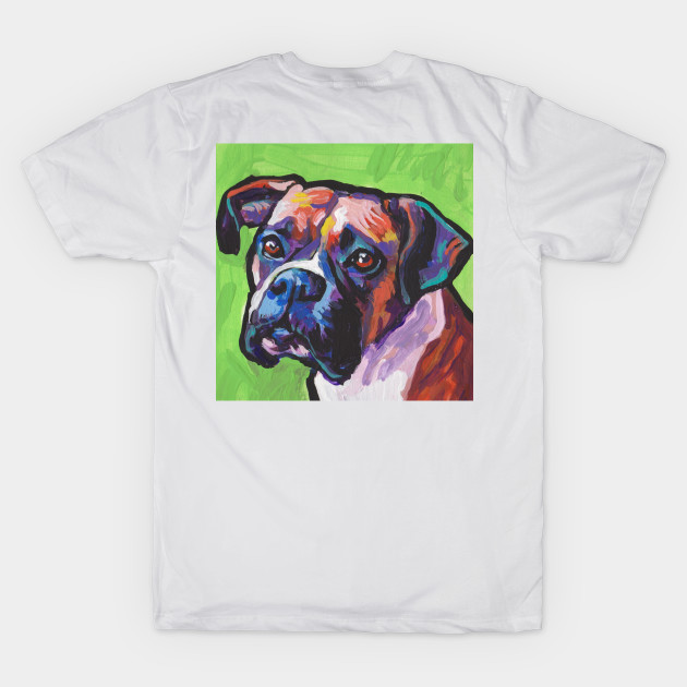 BOXER Dog Bright colorful pop dog art by bentnotbroken11